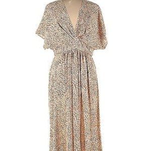 Leopard Print Maxi Dress, L